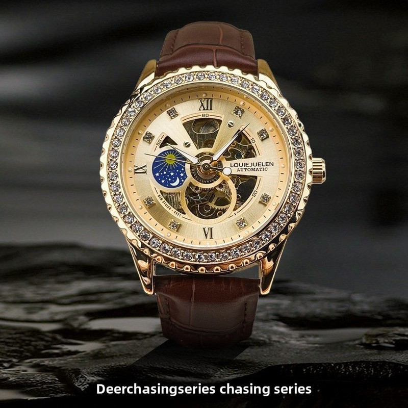Luxury Watch On Sale - Güneş Ay Yıldızları Göstergeli Su Geçirmez