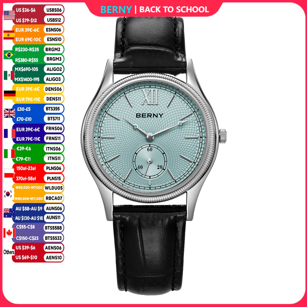 Luxury Watch On Sale - BERNY Erkek Saatleri İnce Lüks Klasik