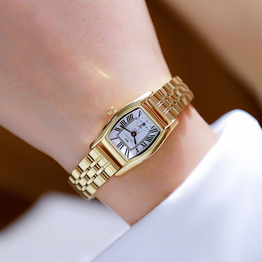 Luxury Watch With Leather Strap - BS kadın saati çok yönlü Retro