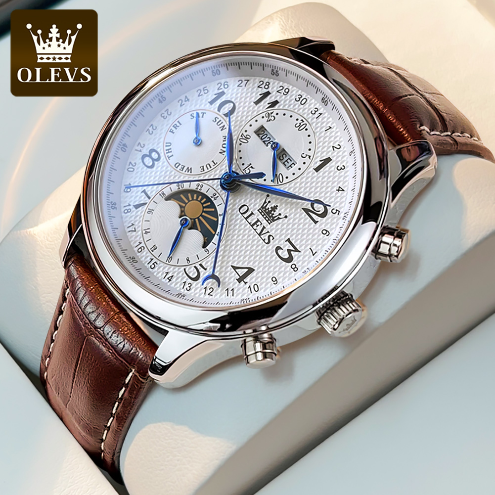 Luxury Watch On Sale - OLEVS 6667 Ay Evreli Erkek Saatleri