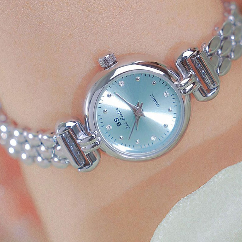 Luxury Watch With Leather Strap - 2024 yeni lüks buz mavi gümüş