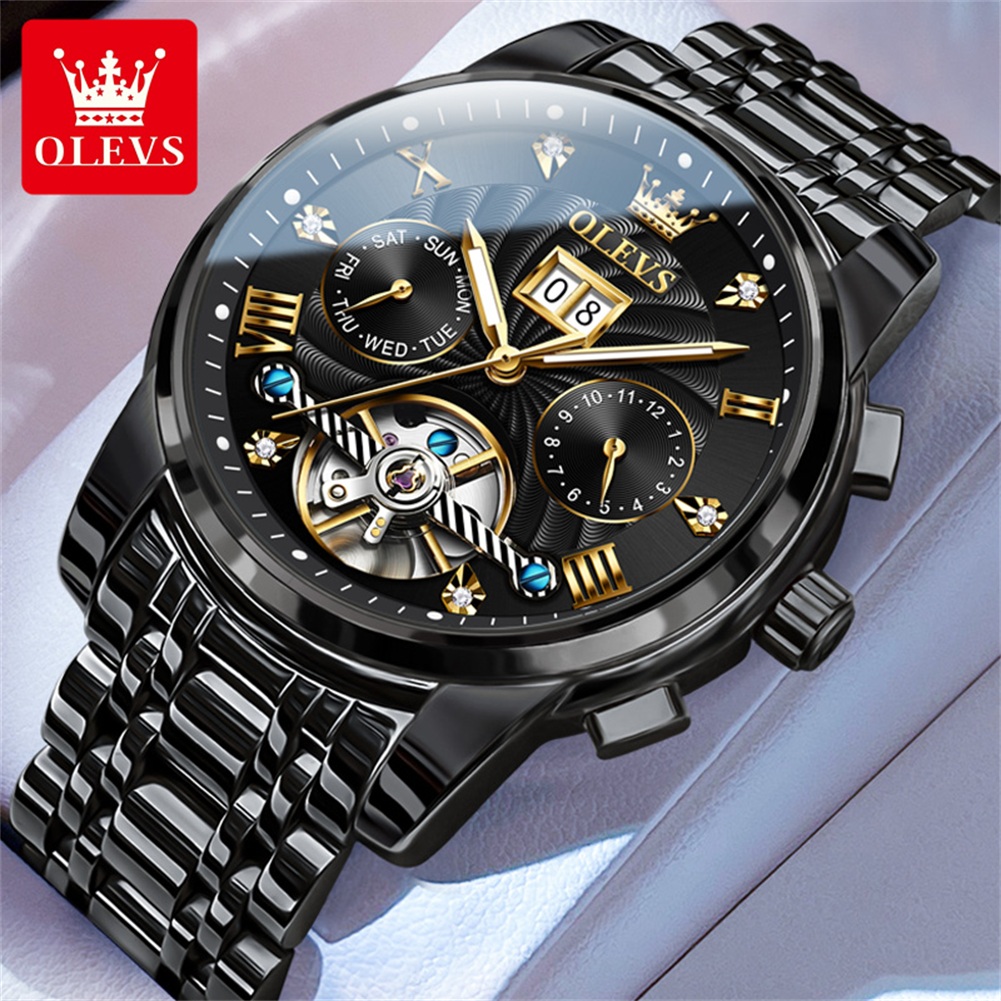 Luxury Watch On Sale - OLEVS Klasik erkek Saatleri Tourbillon Çok