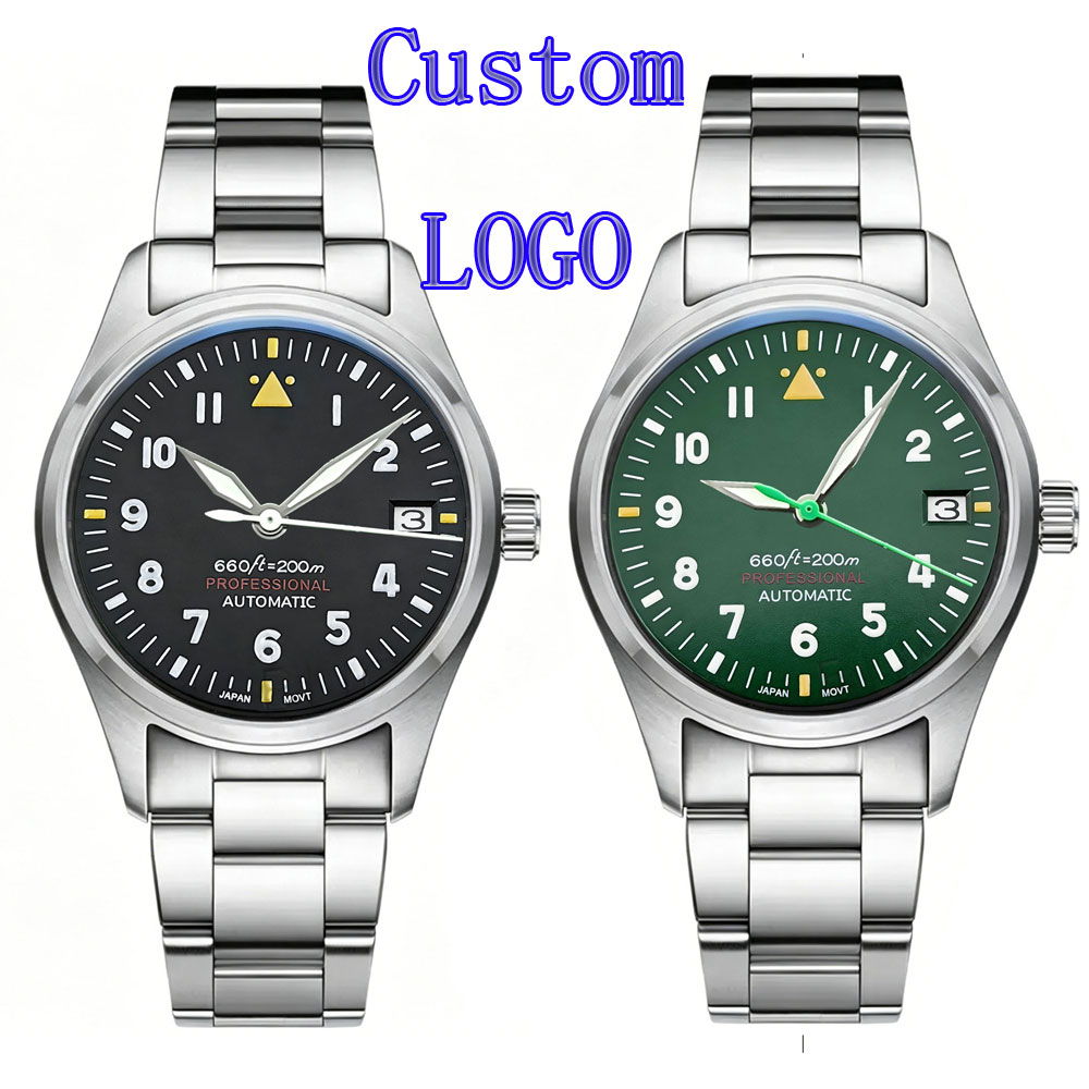 Automatic Pilot Watch - Özel LOGO 36mm 39mm Pilot Saat