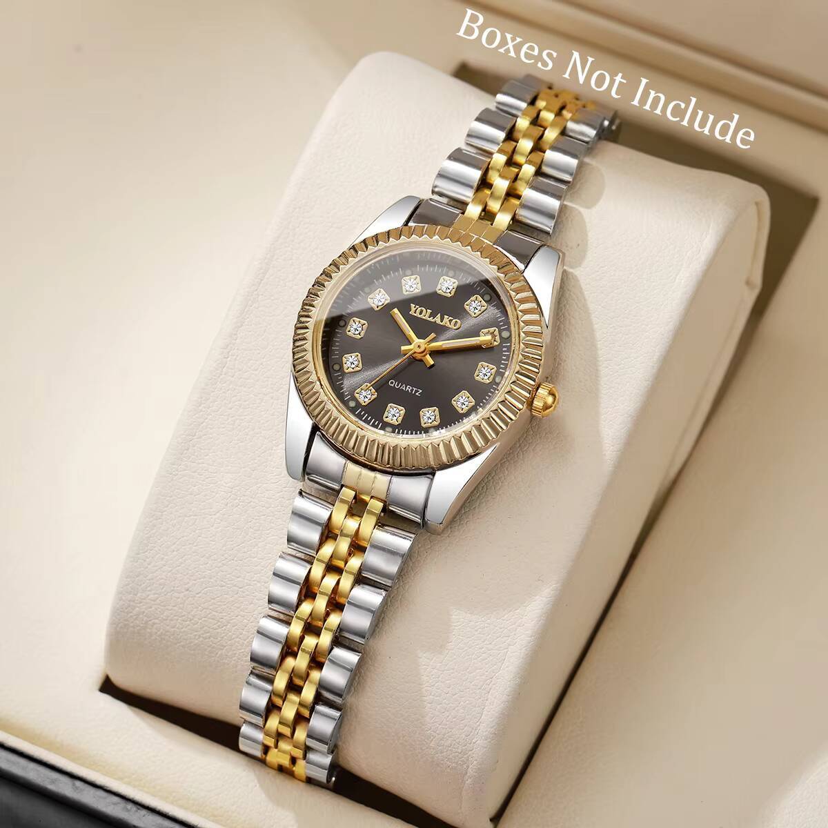 Luxury Watch Packaging Box - Moda Taklidi Kadın Kuvars İzle Lüks