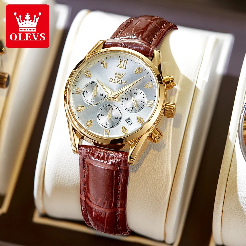 OLEVS 5523 kadın saatler deri  - Luxury Watch With Leather Strap incelemesi ve fiyatı