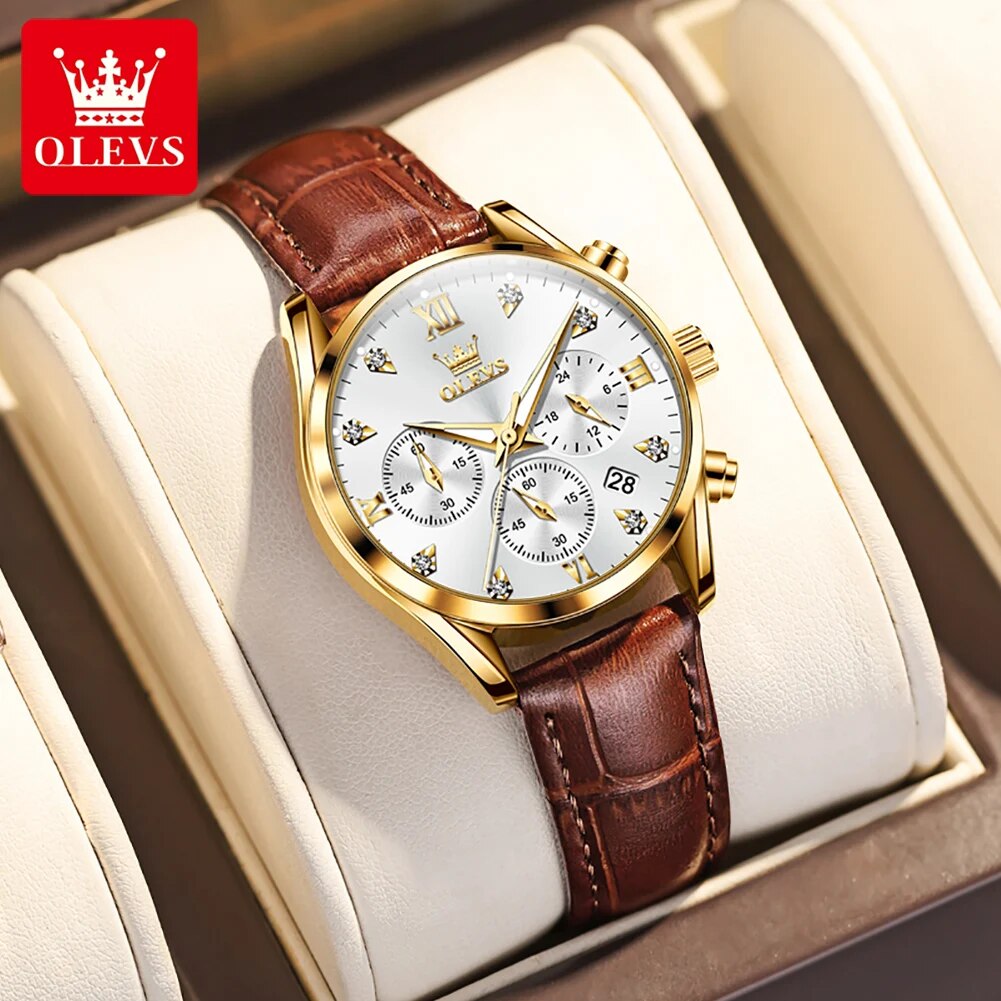OLEVS 5523 kadın saatler deri  - Luxury Watch With Leather Strap incelemesi ve fiyatı