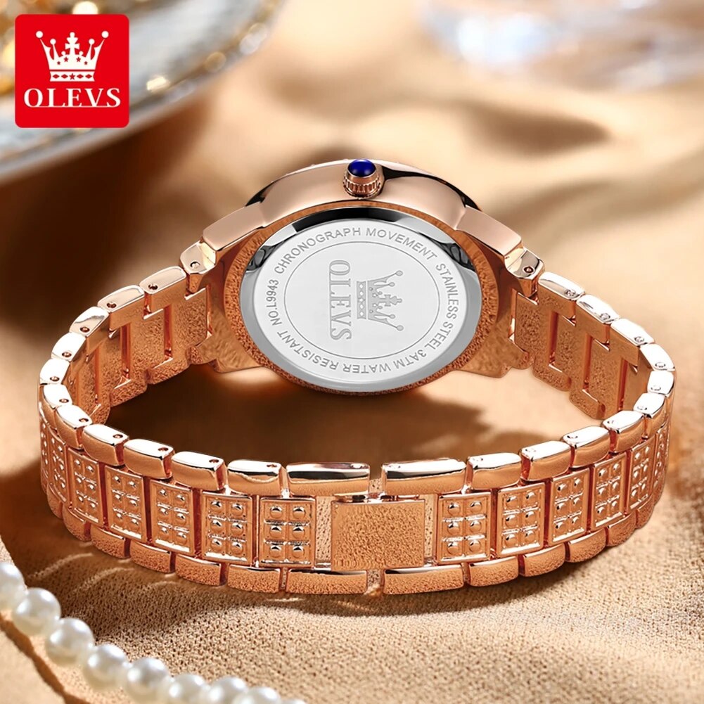 OLEVS 9943 lüks tüm elmas orij - Luxury Watch Cheap incelemesi ve fiyatı