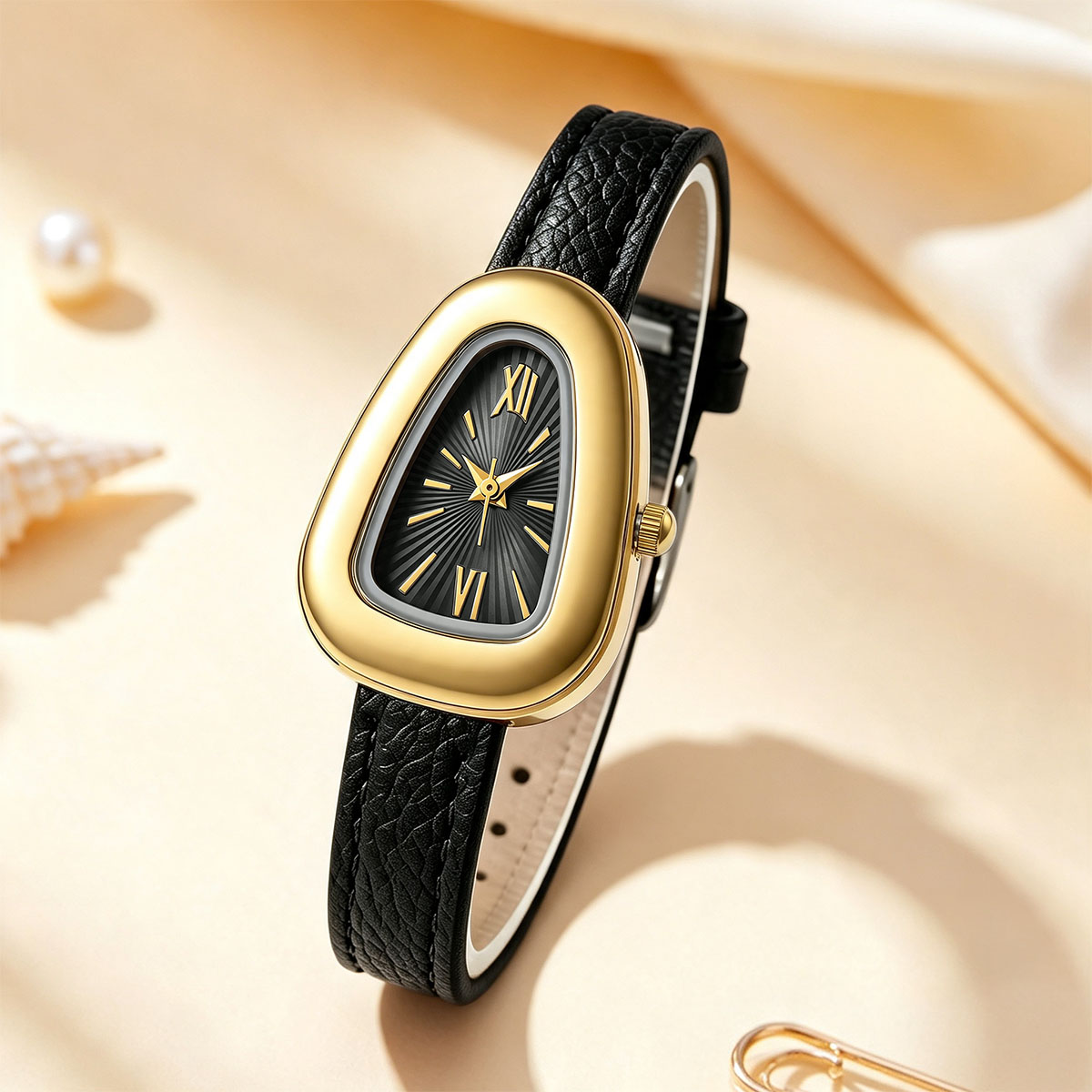 Düzensiz Oval Kuvars Saatler R - Watch Triangle Luxury incelemesi ve fiyatı