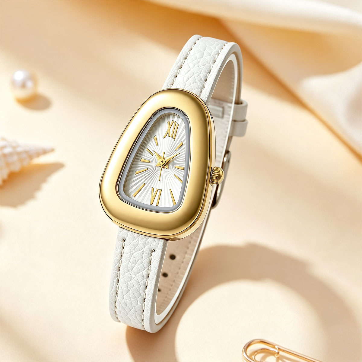 Düzensiz Oval Kuvars Saatler R - Watch Triangle Luxury incelemesi ve fiyatı
