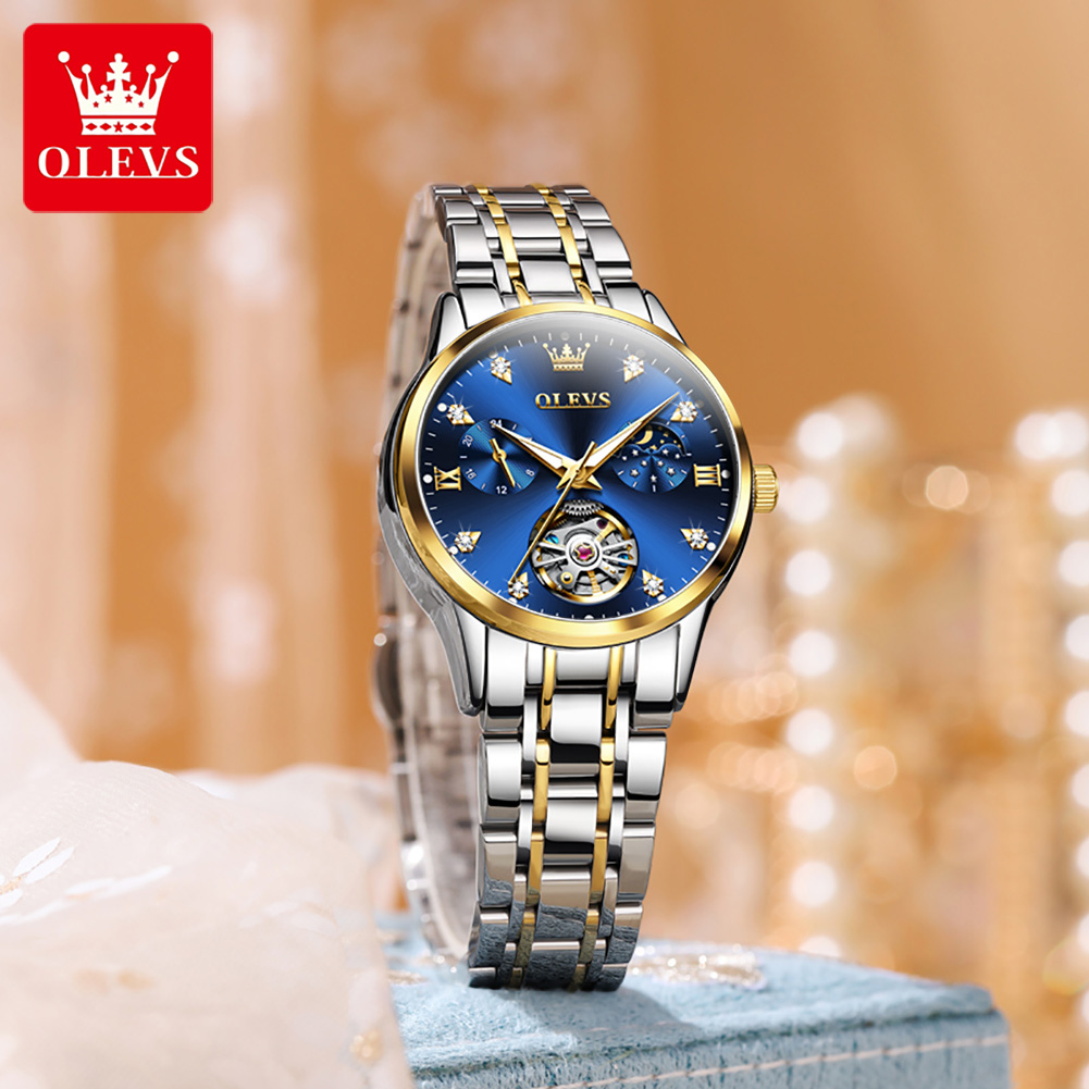 OLEVS kadın saatler lüks altın - Automatic Pilot Watch incelemesi ve fiyatı