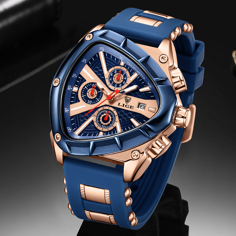 LIGE Moda Erkek Izle Üçgen Chr - Watch Triangle Luxury incelemesi ve fiyatı