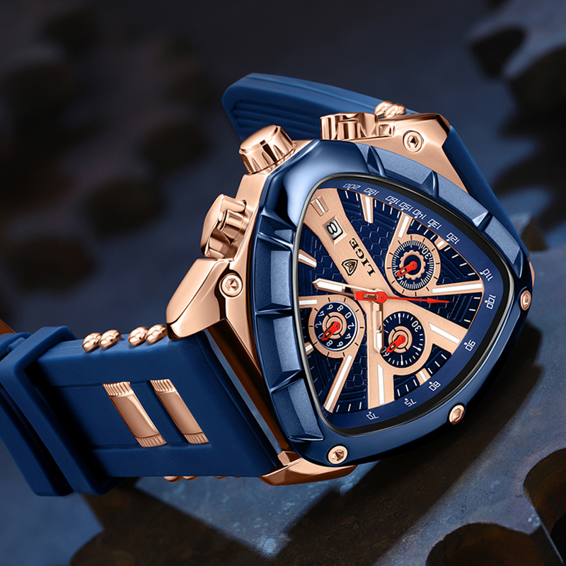 LIGE Lüks Moda Kuvars Erkek Iz - Watch Triangle Luxury incelemesi ve fiyatı
