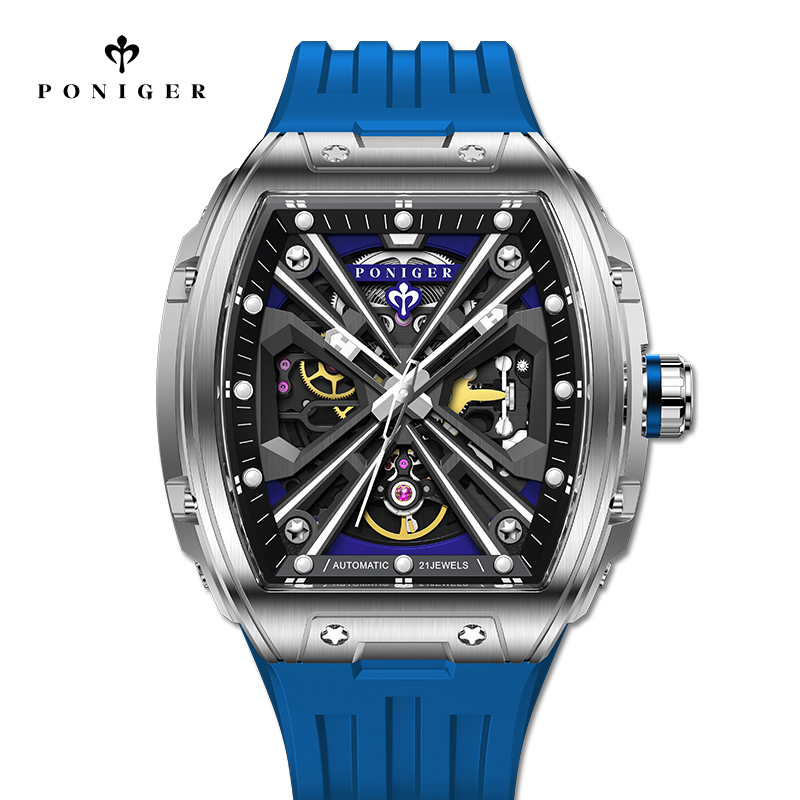 PONIGER Lüks Otomatik Mekanik  - Luxury Watch On Rubber Strap incelemesi ve fiyatı