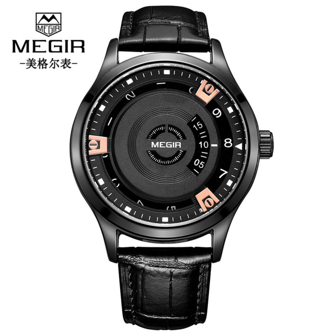 MEGIR Erkekler Saatler Lüks De - Luxury Watch With Leather Strap incelemesi ve fiyatı