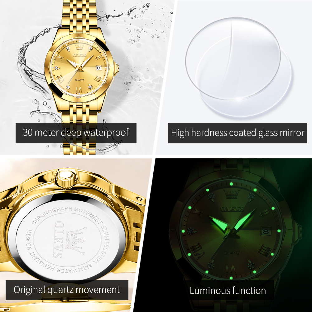 OLEVS Moda Altın İzle Kadınlar - Luxury Watch Cheap incelemesi ve fiyatı