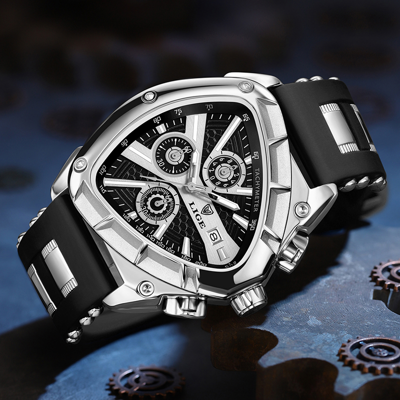 LIGE Moda erkek saati Lüks Üçg - Watch Triangle Luxury incelemesi ve fiyatı