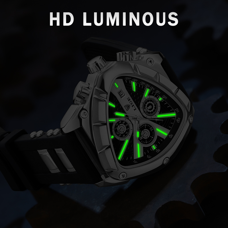 LIGE Moda erkek saati Lüks Üçg - Watch Triangle Luxury incelemesi ve fiyatı
