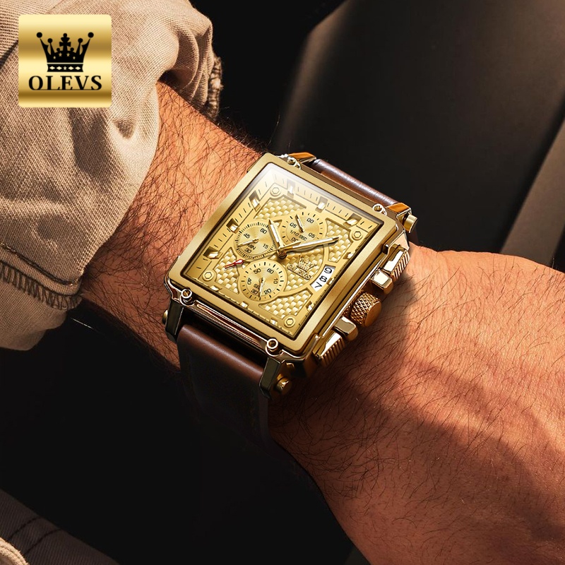 OLEVS Marka Erkek Saatleri Su  - Luxury Watch With Leather Strap incelemesi ve fiyatı