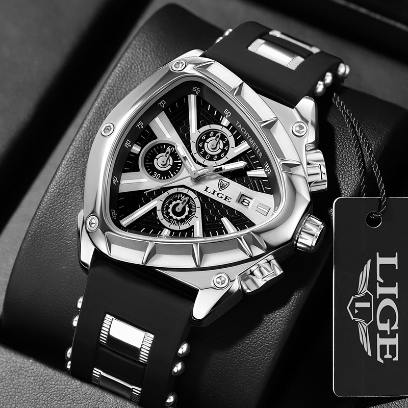 LIGE Moda Erkekler İzle Üçgen  - Watch Triangle Luxury incelemesi ve fiyatı