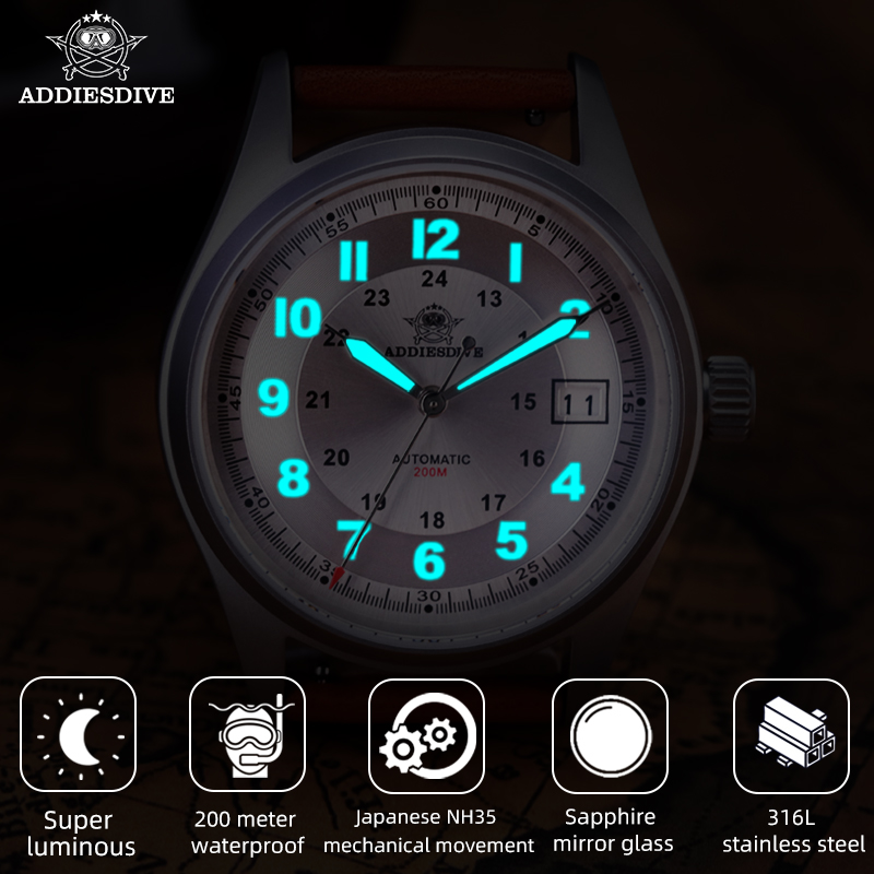ADDIESDIVE 39mm AD2048 erkek s - Automatic Pilot Watch incelemesi ve fiyatı