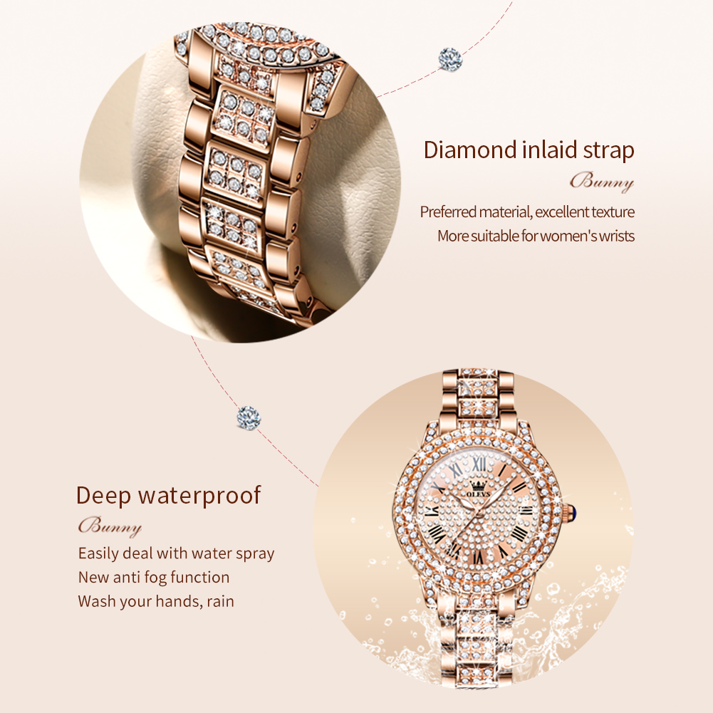 OLEVS 9943 Lüks Tüm Elmas Orij - Luxury Watch Cheap incelemesi ve fiyatı