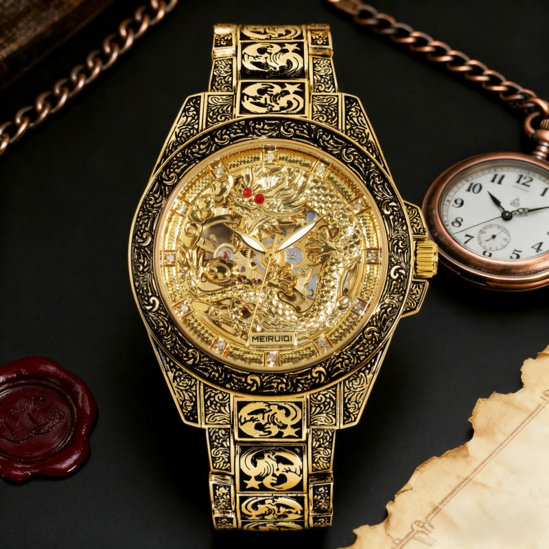 Erkekler için sarı retro tarzı - Automatic Pilot Watch incelemesi ve fiyatı